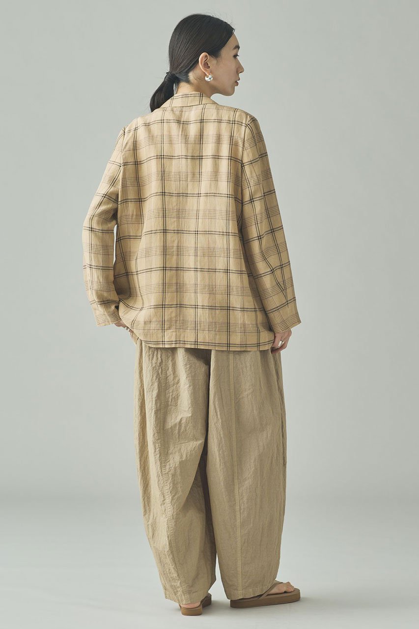 【カレンソロジー/Curensology】の〈C.S.G〉リネンチェックジャケット 人気、トレンドファッション・服の通販 founy(ファニー) 　ファッション　Fashion　レディースファッション　Fashion for Women　アウター　Coat / Outerwear Collection　レディースジャケット・軽アウター　Jackets　イタリア　Italy　ジャケット　Jacket, Outerwear　ダブル　Double, Double-Breasted　チェック　Check, Plaid, Tartan　リネン　Linen, Linen Fabric　other-7|ID: prp329100004888489 ipo3291000000036506364