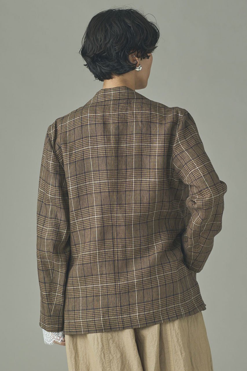 【カレンソロジー/Curensology】のグレンチェックジャケット 人気、トレンドファッション・服の通販 founy(ファニー) 　ファッション　Fashion　レディースファッション　Fashion for Women　アウター　Coat / Outerwear Collection　レディースジャケット・軽アウター　Jackets　おすすめ　Recommended / Our Picks　なめらか　Smooth, Silky Texture　ジャケット　Jacket, Outerwear　チェック　Check, Plaid, Tartan　リネン　Linen, Linen Fabric　夏　Summer　春　Spring　S/S・春夏　SS, Spring/Summer, Warm Season　other-3|ID: prp329100004888490 ipo3291000000036506369