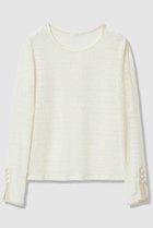 【アルアバイル/allureville】のランダムシャーリングプルオーバー 人気、トレンドファッション・服の通販 founy(ファニー) ファッション Fashion レディースファッション Fashion for Women トップス・カットソー Cut & Sew Tops シャツ・ブラウス・オフィスカジュアル Elegant Blouses & Button-Ups ロングTシャツ・Tシャツ Longline T-Shirts & Tees カジュアルプルオーバー・ニットトップス Pullovers & Knit Tops / Casual Pullovers カットソー・ベーシックTシャツ Cut-and-Sewn Tops / Stretch Tees & Basics インナー Innerwear カットソー Cut and Sewn Top シアー Sheer, See-Through スリーブ Sleeve, Long Sleeve / Short Sleeve テクスチャー Texture, Textured Fabric ロング Long, Long-Length エレガント 上品 Elegant thumbnail アイボリー|ID: prp329100004888493 ipo3291000000036506394