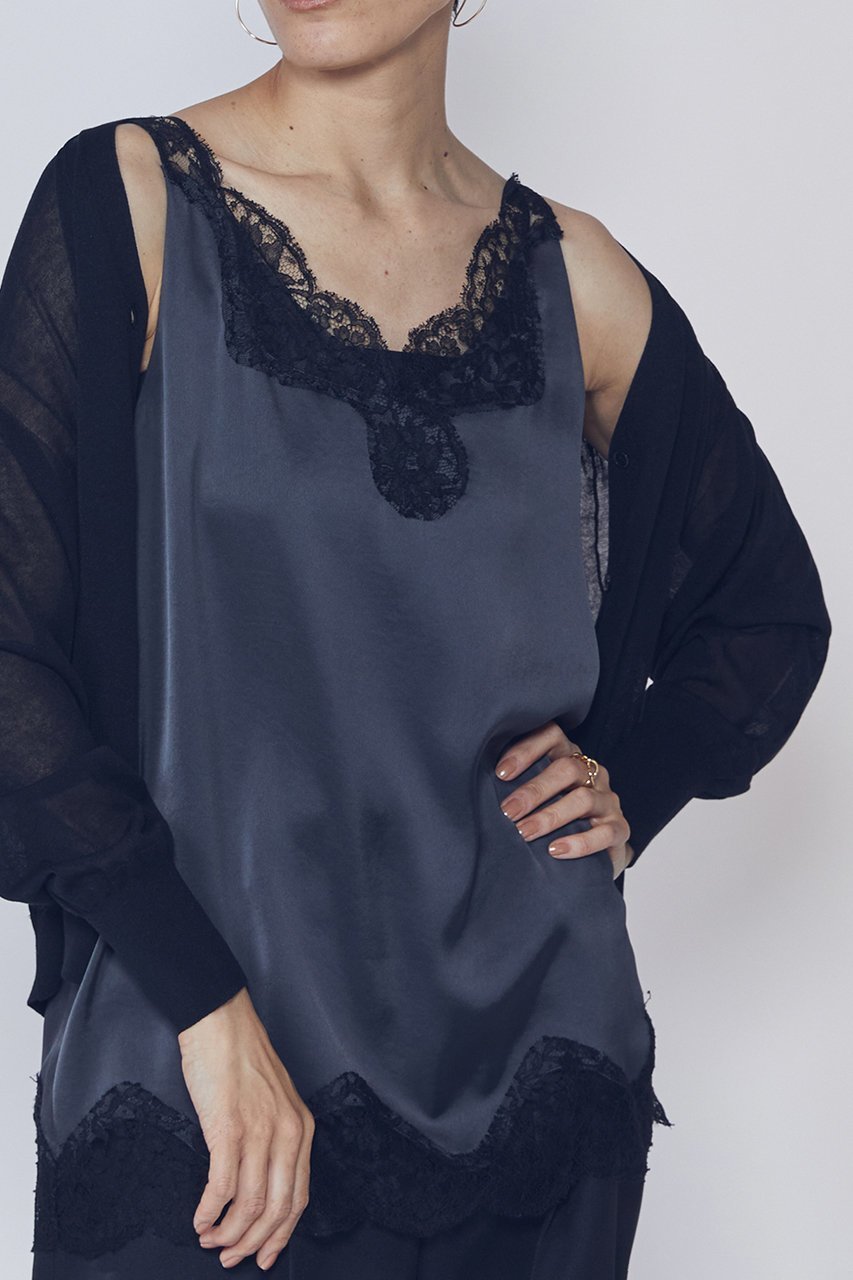 【プルミエ アロンディスモン/1er Arrondissement】のランジェリーキャミソール 人気、トレンドファッション・服の通販 founy(ファニー) 　ファッション　Fashion　レディースファッション　Fashion for Women　下着・ランジェリー　Lingerie & Intimates　その他ランジェリー・インナーアイテム　Other Lingerie / Intimates　トップス・カットソー　Cut & Sew Tops　おすすめ　Recommended / Our Picks　インナー　Innerwear　エレガント 上品　Elegant　キャミソール　Camisole, Spaghetti Strap Top　サテン　Satin, Glossy Fabric　シルク　Silk, 100% Silk　ジャケット　Jacket, Outerwear　タンク　Tank Top, Sleeveless Top　フェミニン　Feminine, Girly　フランス　France, French　ブルゾン　Blouson, Bomber Jacket　ランジェリー　Lingerie, Intimate Wear　レース　Lace, Lace Fabric　再入荷　Restock / Back in Stock　other-3|ID: prp329100004888497 ipo3291000000036506431