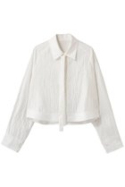 【スタニングルアー/STUNNING LURE】のボウタイシャツ 人気、トレンドファッション・服の通販 founy(ファニー) ファッション Fashion レディースファッション Fashion for Women トップス・カットソー Cut & Sew Tops シャツ・ブラウス・オフィスカジュアル Elegant Blouses & Button-Ups クロップド Cropped, Short Length スリーブ Sleeve, Long Sleeve / Short Sleeve リネン Linen, Linen Fabric ロング Long, Long-Length 新作・新入荷 New Arrivals / New In thumbnail ホワイト|ID: prp329100004888500 ipo3291000000036506455