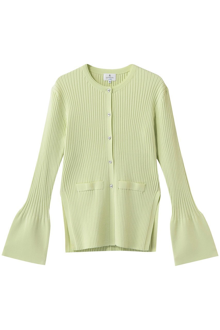 【ランバン オン ブルー/LANVIN en Bleu】のリブカフスカーディガン インテリア・キッズ・メンズ・レディースファッション・服の通販 founy(ファニー) ファッション Fashion レディースファッション Fashion for Women トップス・カットソー Cut & Sew Tops ニット Knit Tops & Sweaters カーディガン・羽織り Layered Style Cardigans カフス Cuff Design カーディガン Cardigan, Knitwear バランス Balance, Style Balance ファブリック Fabric, Textile フロント Front, Front Design ボトム Bottoms, Lower Wear モチーフ Motif, Design Theme ランダム Random, Irregular イエローグリーン|ID: prp329100004888502 ipo3291000000036506473