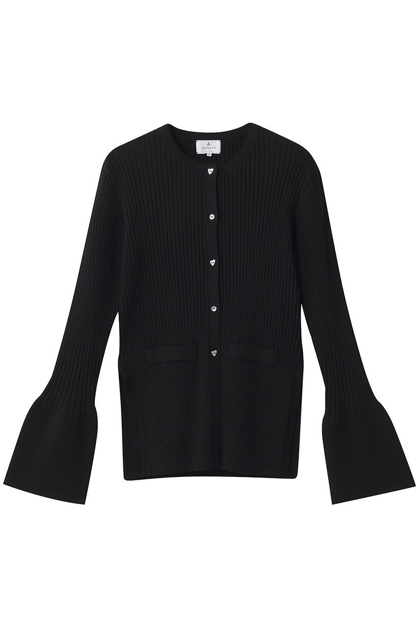 【ランバン オン ブルー/LANVIN en Bleu】のリブカフスカーディガン インテリア・キッズ・メンズ・レディースファッション・服の通販 founy(ファニー) ファッション Fashion レディースファッション Fashion for Women トップス・カットソー Cut & Sew Tops ニット Knit Tops & Sweaters カーディガン・羽織り Layered Style Cardigans カフス Cuff Design カーディガン Cardigan, Knitwear バランス Balance, Style Balance ファブリック Fabric, Textile フロント Front, Front Design ボトム Bottoms, Lower Wear モチーフ Motif, Design Theme ランダム Random, Irregular ブラック|ID: prp329100004888502 ipo3291000000036506475