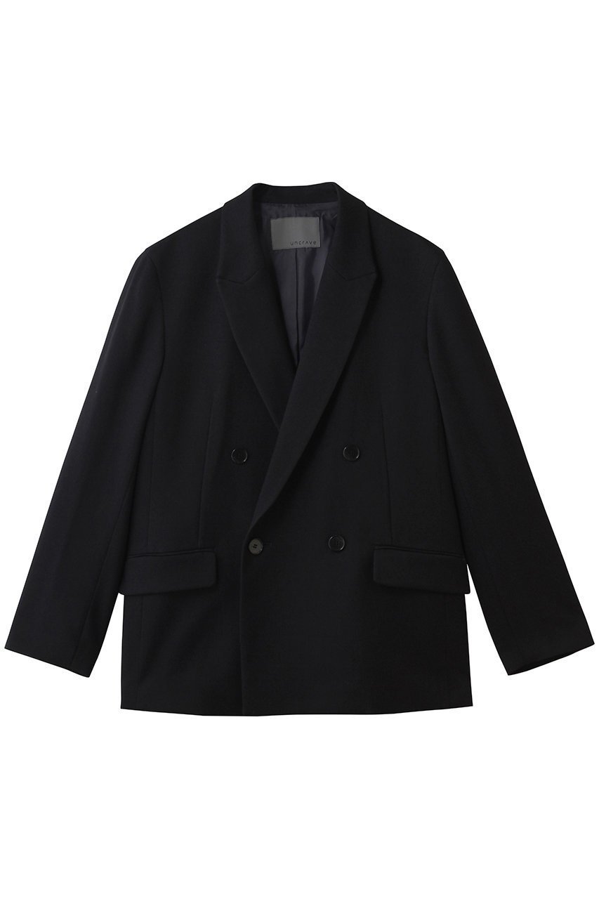 【アンクレイヴ/uncrave】のプルーフウールライクツイル ジャケット インテリア・キッズ・メンズ・レディースファッション・服の通販 founy(ファニー) 　ファッション　Fashion　レディースファッション　Fashion for Women　アウター　Coat / Outerwear Collection　レディースジャケット・軽アウター　Jackets　吸水　Absorbent, Quick-Dry　シャンブレー　Chambray, Denim-Like Fabric　ジャケット　Jacket, Outerwear　セットアップ　Set-Up, Coordinated Outfit　ダブル　Double, Double-Breasted　ツイル　Twist, Twisted Detail　バランス　Balance, Style Balance　ループ　Loop, Loop Knit　ワイド　Wide, Wide Fit　再入荷　Restock / Back in Stock　おすすめ　Recommended / Our Picks　ネイビー|ID: prp329100004888508 ipo3291000000036506538