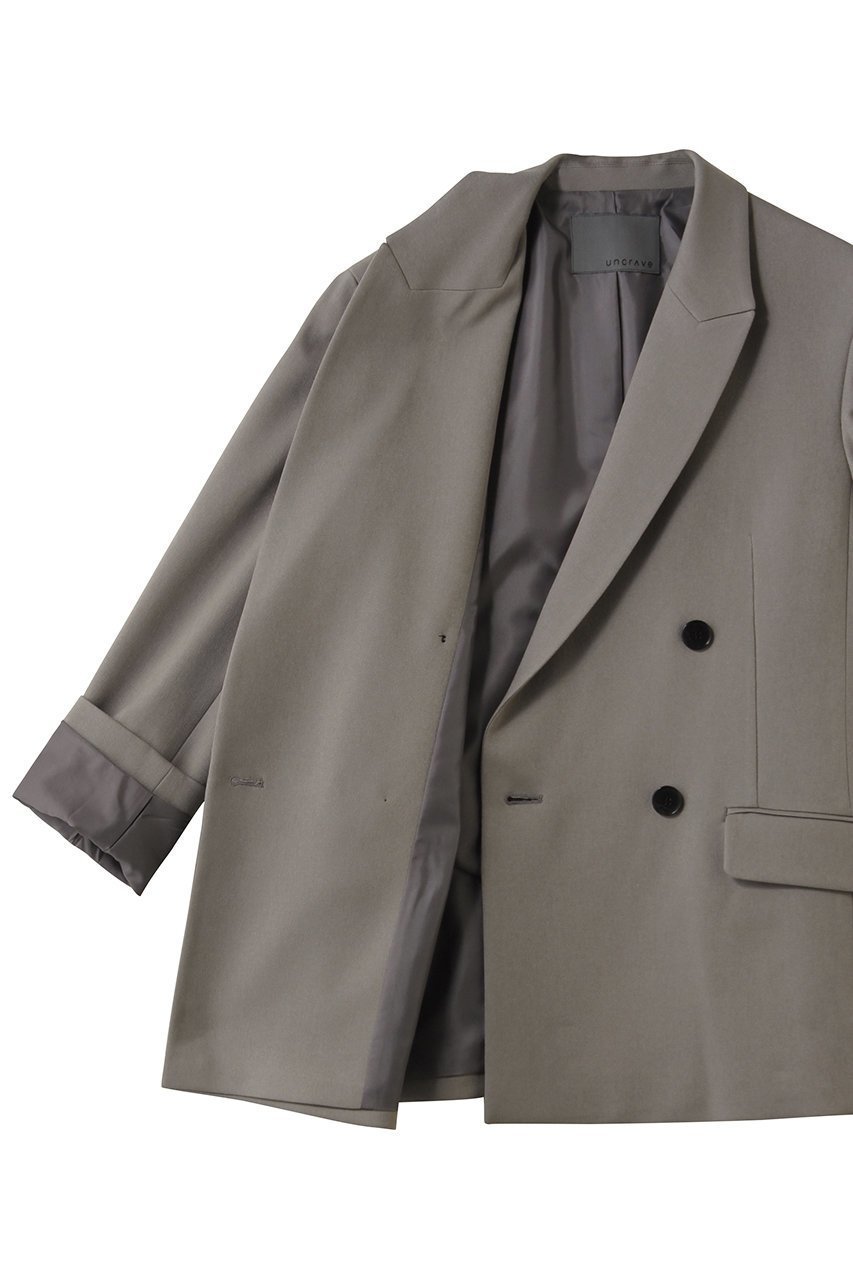 【アンクレイヴ/uncrave】のプルーフウールライクツイル ジャケット 人気、トレンドファッション・服の通販 founy(ファニー) 　ファッション　Fashion　レディースファッション　Fashion for Women　アウター　Coat / Outerwear Collection　レディースジャケット・軽アウター　Jackets　吸水　Absorbent, Quick-Dry　シャンブレー　Chambray, Denim-Like Fabric　ジャケット　Jacket, Outerwear　セットアップ　Set-Up, Coordinated Outfit　ダブル　Double, Double-Breasted　ツイル　Twist, Twisted Detail　バランス　Balance, Style Balance　ループ　Loop, Loop Knit　ワイド　Wide, Wide Fit　再入荷　Restock / Back in Stock　おすすめ　Recommended / Our Picks　other-6|ID: prp329100004888508 ipo3291000000036506543