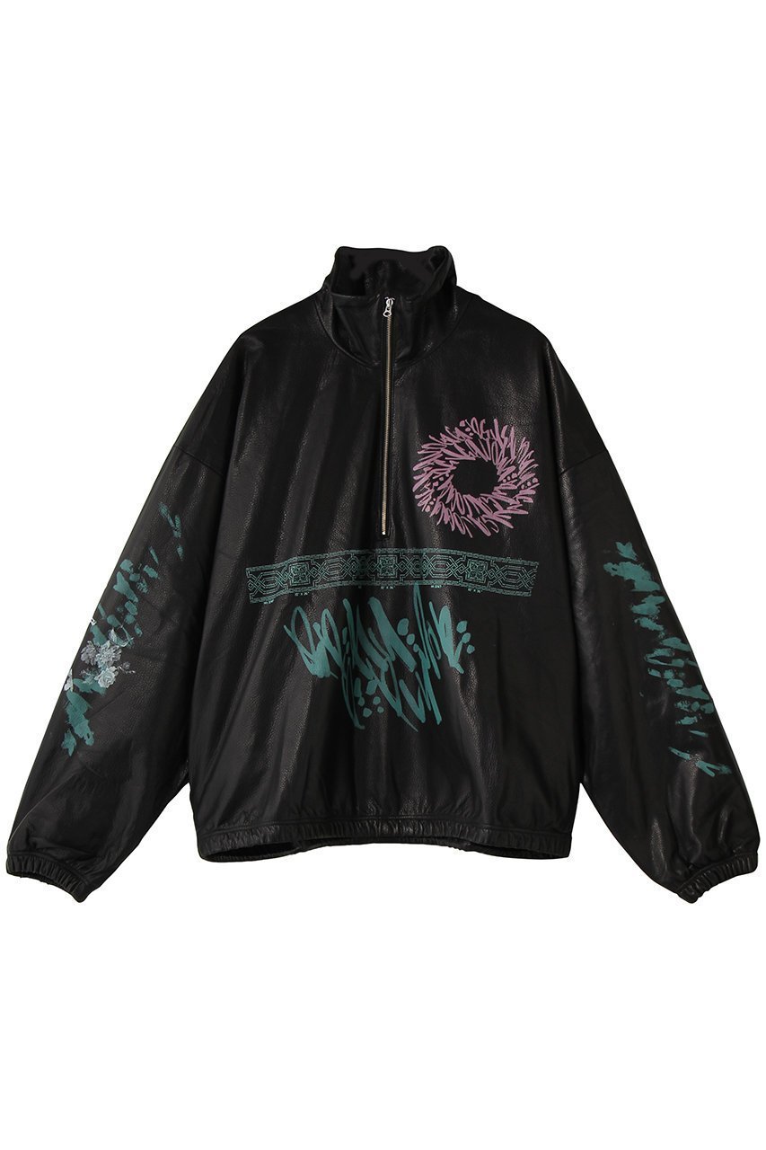 【シシ/sisii】のPRINT CROPPED ハーフジップ インテリア・キッズ・メンズ・レディースファッション・服の通販 founy(ファニー) 　ファッション　Fashion　レディースファッション　Fashion for Women　アウター　Coat / Outerwear Collection　レディースジャケット・軽アウター　Jackets　クロップド　Cropped, Short Length　ショルダー　Shoulder, Shoulder Strap　ジャケット　Jacket, Outerwear　ドロップ　Drop Shoulder, Dropped Style　プリント　Print, Printed Pattern　リラックス　Relax, Relaxed Fit　新作・新入荷　New Arrivals / New In　ブラック/プリント2|ID: prp329100004888512 ipo3291000000036506573