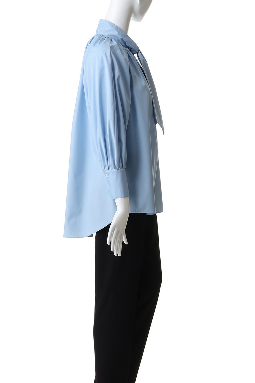 【エムフィル/M Fil】のポリエステル コットン ストレッチ ブロード ショート ボウタイブラウス 人気、トレンドファッション・服の通販 founy(ファニー) 　ファッション　Fashion　レディースファッション　Fashion for Women　トップス・カットソー　Cut & Sew Tops　シャツ・ブラウス・オフィスカジュアル　Elegant Blouses & Button-Ups　ショート　Short, Short Length　ストレッチ　Stretch, Stretchy Fabric　スリーブ　Sleeve, Long Sleeve / Short Sleeve　ブロード　Broadcloth, Fine Cotton　ロング　Long, Long-Length　other-3|ID: prp329100004888520 ipo3291000000036506645