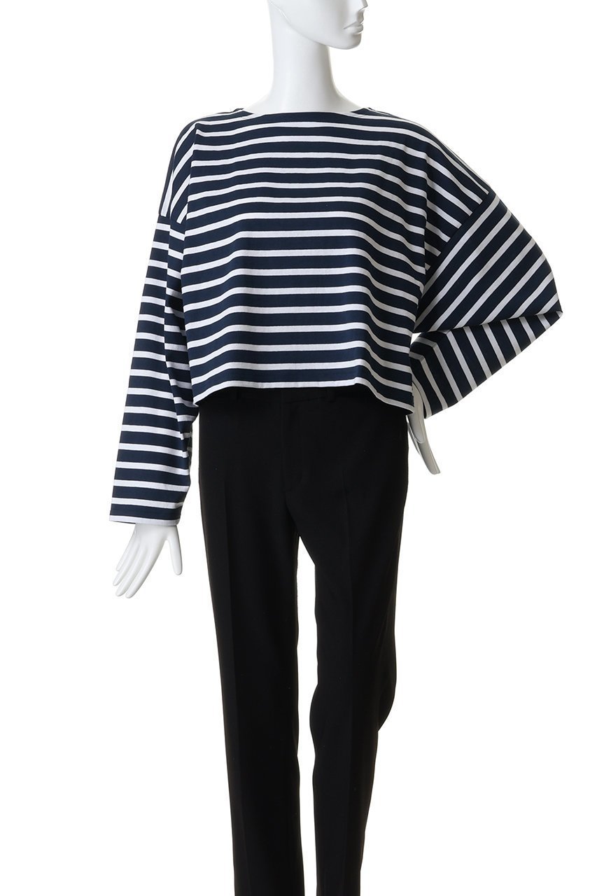 【エリオポール/heliopole】の【Le Minor】PETIT CHERI カットソー 人気、トレンドファッション・服の通販 founy(ファニー) ファッション Fashion レディースファッション Fashion for Women トップス・カットソー Cut & Sew Tops シャツ・ブラウス・オフィスカジュアル Elegant Blouses & Button-Ups ロングTシャツ・Tシャツ Longline T-Shirts & Tees カットソー・ベーシックTシャツ Cut-and-Sewn Tops / Stretch Tees & Basics カットソー Cut and Sewn Top クロップド Cropped, Short Length スリーブ Sleeve, Long Sleeve / Short Sleeve トレンド Trend, Trending Now フランス France, French ボーダー Border, Stripe ロング Long, Long-Length other-2|ID: prp329100004888524 ipo3291000000036506681