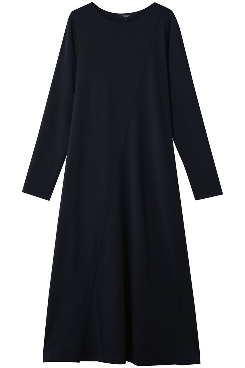 【マックスマーラ/Max Mara】の【Weekend Max Mara】ACRO ジャージードレス インテリア・キッズ・メンズ・レディースファッション・服の通販 founy(ファニー) ファッション Fashion レディースファッション Fashion for Women ワンピース Dresses フォーマル・パーティードレス・結婚式用ドレス Elegant & Casual Dresses チュニック Tunic Tops & Dresses エレガント 上品 Elegant チュニック Tunic, Long Top ドレス Dress, One-Piece フィット Fit, Slim Fit フレア Flare, Flared フロント Front, Front Design ベーシック Basic, Essential ロング Long, Long-Length ネイビー|ID: prp329100004888530 ipo3291000000036506733