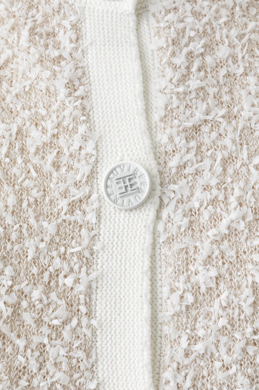 【オーヴィル/EAUVIRE】のペーパーモールツイードカーディガン 人気、トレンドファッション・服の通販 founy(ファニー) 　ファッション　Fashion　レディースファッション　Fashion for Women　トップス・カットソー　Cut & Sew Tops　ニット　Knit Tops & Sweaters　カーディガン・羽織り　Layered Style Cardigans　おすすめ　Recommended / Our Picks　エレガント 上品　Elegant　カーディガン　Cardigan, Knitwear　コイン　Coin, Coin Design　ジャケット　Jacket, Outerwear　ボトム　Bottoms, Lower Wear　リラックス　Relax, Relaxed Fit　再入荷　Restock / Back in Stock　日本製　Made In Japan　other-7|ID: prp329100004888534 ipo3291000000036506774