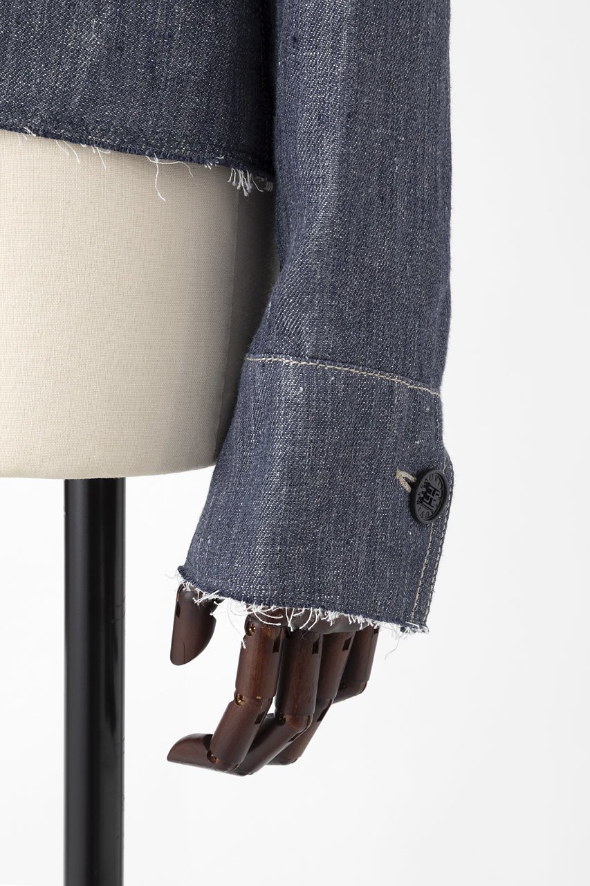 【オーヴィル/EAUVIRE】のダブルリネンデニムシャツジャケット 人気、トレンドファッション・服の通販 founy(ファニー) 　ファッション　Fashion　レディースファッション　Fashion for Women　アウター　Coat / Outerwear Collection　レディースジャケット・軽アウター　Jackets　インディゴ　Indigo Denim　ジャケット　Jacket, Outerwear　デニム　Denim, Jeans Material　バランス　Balance, Style Balance　フラップ　Flap, Flap Pocket　ポケット　Pocket, Pocket Detail　ヨーク　Yoke, Yoke Design　リネン　Linen, Linen Fabric　日本製　Made In Japan　other-5|ID: prp329100004888536 ipo3291000000036506790