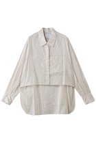 【スタニングルアー/STUNNING LURE】のストライプシャツ 人気、トレンドファッション・服の通販 founy(ファニー) ファッション Fashion レディースファッション Fashion for Women トップス・カットソー Cut & Sew Tops シャツ・ブラウス・オフィスカジュアル Elegant Blouses & Button-Ups なめらか Smooth, Silky Texture シンプル Simple, Minimal ストライプ Stripe, Striped Pattern スリーブ Sleeve, Long Sleeve / Short Sleeve ハイネック High Neck, Mock Neck バランス Balance, Style Balance フロント Front, Front Design モダン Modern, Contemporary ロング Long, Long-Length ワイド Wide, Wide Fit エレガント 上品 Elegant 再入荷 Restock / Back in Stock thumbnail オフホワイト|ID: prp329100004888547 ipo3291000000036506886