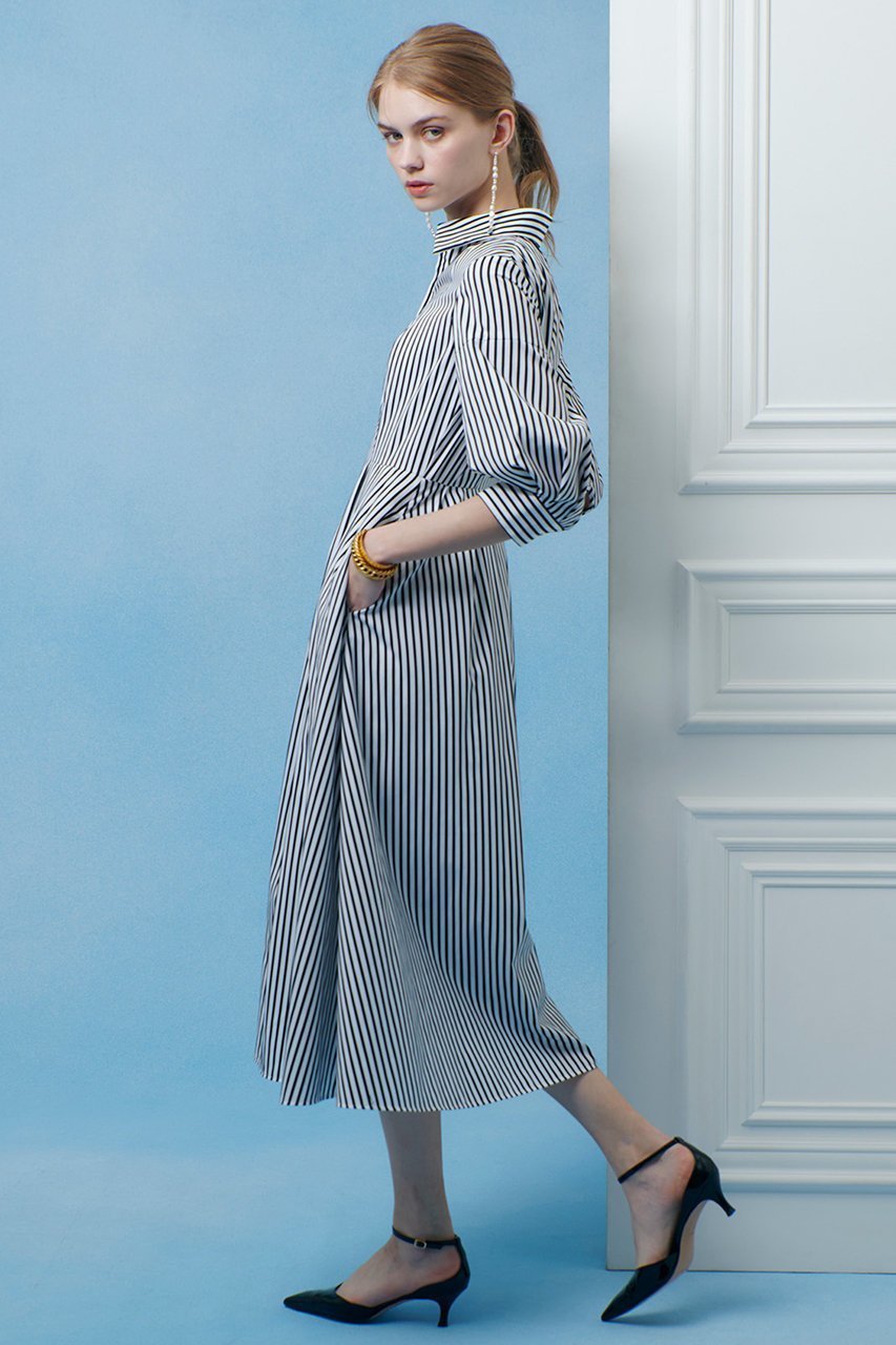 【アルアバイル/allureville】の【LOULOU WILLOUGHBY】タックパフシャツワンピース 人気、トレンドファッション・服の通販 founy(ファニー) 　ファッション　Fashion　レディースファッション　Fashion for Women　ワンピース　Dresses　シャツワンピース / 1枚で着映えコーデ　Shirt Dresses　チュニック　Tunic Tops & Dresses　スリーブ　Sleeve, Long Sleeve / Short Sleeve　チュニック　Tunic, Long Top　ドレス　Dress, One-Piece　フィット　Fit, Slim Fit　フレア　Flare, Flared　ロング　Long, Long-Length　再入荷　Restock / Back in Stock　other-4|ID: prp329100004888552 ipo3291000000036506952