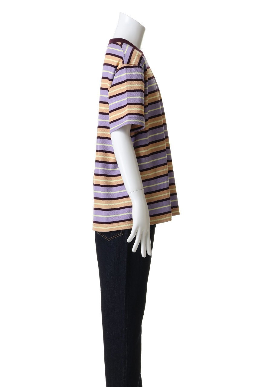 【サイ サイベーシックス/Scye SCYE BASICS / MEN】の【MEN】【SCYE BASICS】Striped Cotton Piquet Tシャツ 人気、トレンドファッション・服の通販 founy(ファニー) 　ファッション　Fashion　メンズファッション　Fashion for Men　トップス・カットソー　Cut & Sew Tops　メンズシャツ　Shirts　ショート　Short, Short Length　スリーブ　Sleeve, Long Sleeve / Short Sleeve　バランス　Balance, Style Balance　フィット　Fit, Slim Fit　ボックス　Boxy, Box Shape　ボーダー　Border, Stripe　リラックス　Relax, Relaxed Fit　夏　Summer　無地　Plain, Solid Color　鹿の子　Piqué, Kanoko Fabric　other-3|ID: prp329100004888573 ipo3291000000036507110