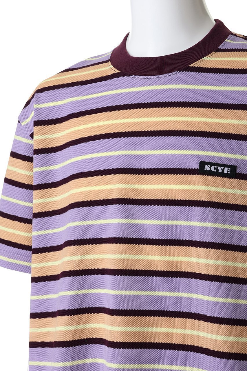 【サイ サイベーシックス/Scye SCYE BASICS / MEN】の【MEN】【SCYE BASICS】Striped Cotton Piquet Tシャツ 人気、トレンドファッション・服の通販 founy(ファニー) 　ファッション　Fashion　メンズファッション　Fashion for Men　トップス・カットソー　Cut & Sew Tops　メンズシャツ　Shirts　ショート　Short, Short Length　スリーブ　Sleeve, Long Sleeve / Short Sleeve　バランス　Balance, Style Balance　フィット　Fit, Slim Fit　ボックス　Boxy, Box Shape　ボーダー　Border, Stripe　リラックス　Relax, Relaxed Fit　夏　Summer　無地　Plain, Solid Color　鹿の子　Piqué, Kanoko Fabric　other-5|ID: prp329100004888573 ipo3291000000036507112