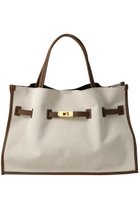 【ヴィオラドーロ/VIOLAd'ORO】のBRUNO キャンバスコンビトートバッグ L キャンバス×モカブラウン|ID: prp329100004888580 ipo3291000000036904311