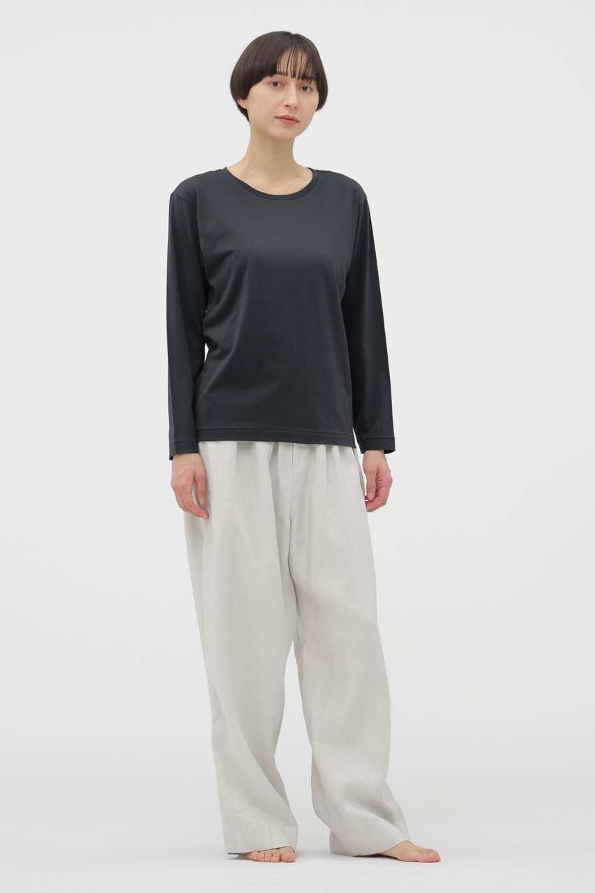 【マーガレットハウエル/MARGARET HOWELL】のSUPERFINE COTTON JERSEY TOP 人気、トレンドファッション・服の通販 founy(ファニー) 　ファッション　Fashion　レディースファッション　Fashion for Women　トップス・カットソー　Cut & Sew Tops　シャツ・ブラウス・オフィスカジュアル　Elegant Blouses & Button-Ups　ロングTシャツ・Tシャツ　Longline T-Shirts & Tees　カットソー・ベーシックTシャツ　Cut-and-Sewn Tops / Stretch Tees & Basics　インナー　Innerwear　シンプル　Simple, Minimal　スリーブ　Sleeve, Long Sleeve / Short Sleeve　フィット　Fit, Slim Fit　プリント　Print, Printed Pattern　ロング　Long, Long-Length　新作・新入荷　New Arrivals / New In　other-2|ID: prp329100004888598 ipo3291000000036507304