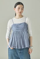 【カレンソロジー/Curensology】のシャンブレーギャザーキャミソール 人気、トレンドファッション・服の通販 founy(ファニー) ファッション Fashion レディースファッション Fashion for Women トップス・カットソー Cut & Sew Tops キャミソール&ノースリーブ Camisoles & Sleeveless Tops シャツ・ブラウス・オフィスカジュアル Elegant Blouses & Button-Ups ロングTシャツ・Tシャツ Longline T-Shirts & Tees カットソー・ベーシックTシャツ Cut-and-Sewn Tops / Stretch Tees & Basics おすすめ Recommended / Our Picks キャミソール Camisole, Spaghetti Strap Top ギャザー Gathered, Ruffled タンク Tank Top, Sleeveless Top デニム Denim, Jeans Material パーティ Party, Party Style 再入荷 Restock / Back in Stock thumbnail サックス|ID: prp329100004888608 ipo3291000000036507378