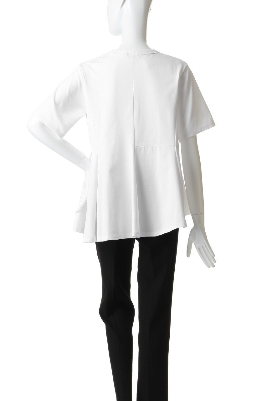 【エリオポール/heliopole】の【PROTAGONISTA】フレアショートスリーブクルーネックカットソー 人気、トレンドファッション・服の通販 founy(ファニー) 　ファッション　Fashion　レディースファッション　Fashion for Women　トップス・カットソー　Cut & Sew Tops　シャツ・ブラウス・オフィスカジュアル　Elegant Blouses & Button-Ups　ロングTシャツ・Tシャツ　Longline T-Shirts & Tees　カットソー・ベーシックTシャツ　Cut-and-Sewn Tops / Stretch Tees & Basics　カットソー　Cut and Sewn Top　ショート　Short, Short Length　スリーブ　Sleeve, Long Sleeve / Short Sleeve　ドレープ　Drape, Draping Fabric　ボトム　Bottoms, Lower Wear　ミドル　Middle Length, Mid Height　新作・新入荷　New Arrivals / New In　other-4|ID: prp329100004888609 ipo3291000000036507391