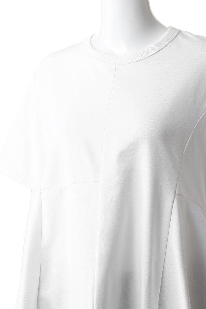 【エリオポール/heliopole】の【PROTAGONISTA】フレアショートスリーブクルーネックカットソー 人気、トレンドファッション・服の通販 founy(ファニー) 　ファッション　Fashion　レディースファッション　Fashion for Women　トップス・カットソー　Cut & Sew Tops　シャツ・ブラウス・オフィスカジュアル　Elegant Blouses & Button-Ups　ロングTシャツ・Tシャツ　Longline T-Shirts & Tees　カットソー・ベーシックTシャツ　Cut-and-Sewn Tops / Stretch Tees & Basics　カットソー　Cut and Sewn Top　ショート　Short, Short Length　スリーブ　Sleeve, Long Sleeve / Short Sleeve　ドレープ　Drape, Draping Fabric　ボトム　Bottoms, Lower Wear　ミドル　Middle Length, Mid Height　新作・新入荷　New Arrivals / New In　other-5|ID: prp329100004888609 ipo3291000000036507392