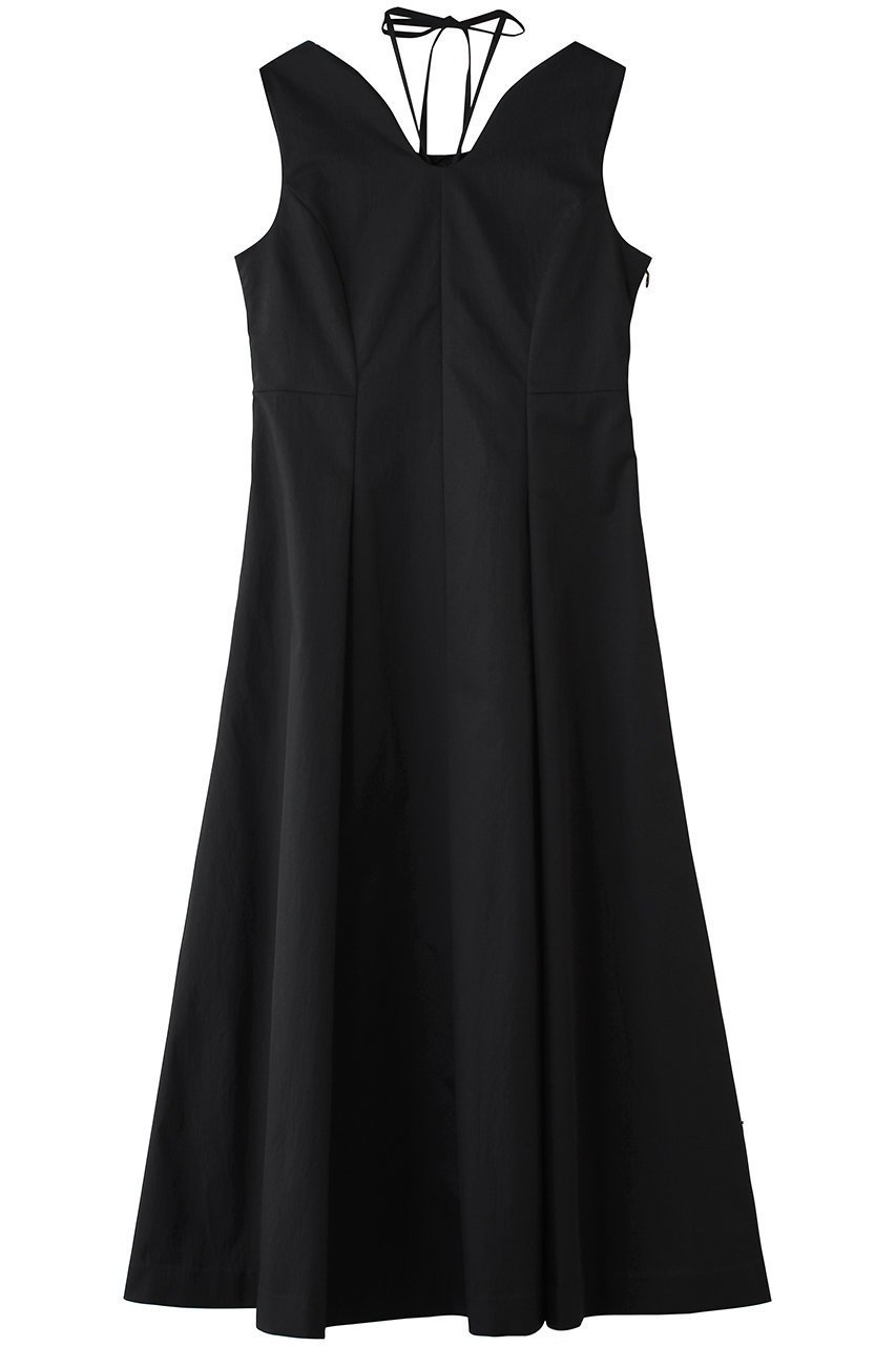【ランバン オン ブルー/LANVIN en Bleu】のはっ水タフタノースリーブワンピース インテリア・キッズ・メンズ・レディースファッション・服の通販 founy(ファニー) 　ファッション　Fashion　レディースファッション　Fashion for Women　ワンピース　Dresses　チュニック　Tunic Tops & Dresses　エレガント 上品　Elegant　オケージョン　Occasion Wear　タフタ　Taffeta, Structured Fabric　チュニック　Tunic, Long Top　パーティ　Party, Party Style　リボン　Ribbon, Bow　ロング　Long, Long-Length　新作・新入荷　New Arrivals / New In　ブラック|ID: prp329100004888611 ipo3291000000036507408