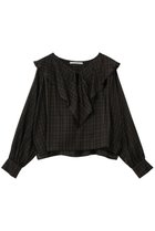 【ミディウミソリッド/MIDIUMISOLID】のcheck big frill collar blouse ブラウス 人気、トレンドファッション・服の通販 founy(ファニー) ファッション Fashion レディースファッション Fashion for Women トップス・カットソー Cut & Sew Tops シャツ・ブラウス・オフィスカジュアル Elegant Blouses & Button-Ups スラックス Slacks, Dress Pants スリーブ Sleeve, Long Sleeve / Short Sleeve チェック Check, Plaid, Tartan デニム Denim, Jeans Material フリル Frill, Ruffle フロント Front, Front Design ロング Long, Long-Length 新作・新入荷 New Arrivals / New In thumbnail brown|ID: prp329100004888618 ipo3291000000036507461