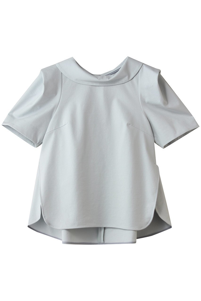 【ランバン オン ブルー/LANVIN en Bleu】のコットンコンプレッシャーロールカラーブラウス 人気、トレンドファッション・服の通販 founy(ファニー) ファッション Fashion レディースファッション Fashion for Women トップス・カットソー Cut & Sew Tops シャツ・ブラウス・オフィスカジュアル Elegant Blouses & Button-Ups クラシカル Classical, Vintage-Inspired ショート Short, Short Length スリット Slit, Slit Detail スリーブ Sleeve, Long Sleeve / Short Sleeve デニム Denim, Jeans Material バランス Balance, Style Balance エレガント 上品 Elegant 新作・新入荷 New Arrivals / New In other-1|ID: prp329100004888621 ipo3291000000036507479