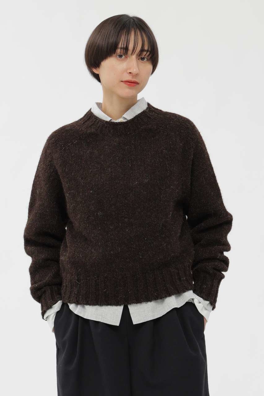 【マーガレットハウエル/MARGARET HOWELL】のRUSTIC WOOL KNITWEAR インテリア・キッズ・メンズ・レディースファッション・服の通販 founy(ファニー) 　ファッション　Fashion　レディースファッション　Fashion for Women　トップス・カットソー　Cut & Sew Tops　ニット　Knit Tops & Sweaters　カジュアルプルオーバー・ニットトップス　Pullovers & Knit Tops / Casual Pullovers　コンパクト　Compact, Small Size　バランス　Balance, Style Balance　ホールガーメント　WholeGarment, Seamless Knit　ボトム　Bottoms, Lower Wear　ワイド　Wide, Wide Fit　新作・新入荷　New Arrivals / New In　ブラウン|ID: prp329100004888629 ipo3291000000036507546