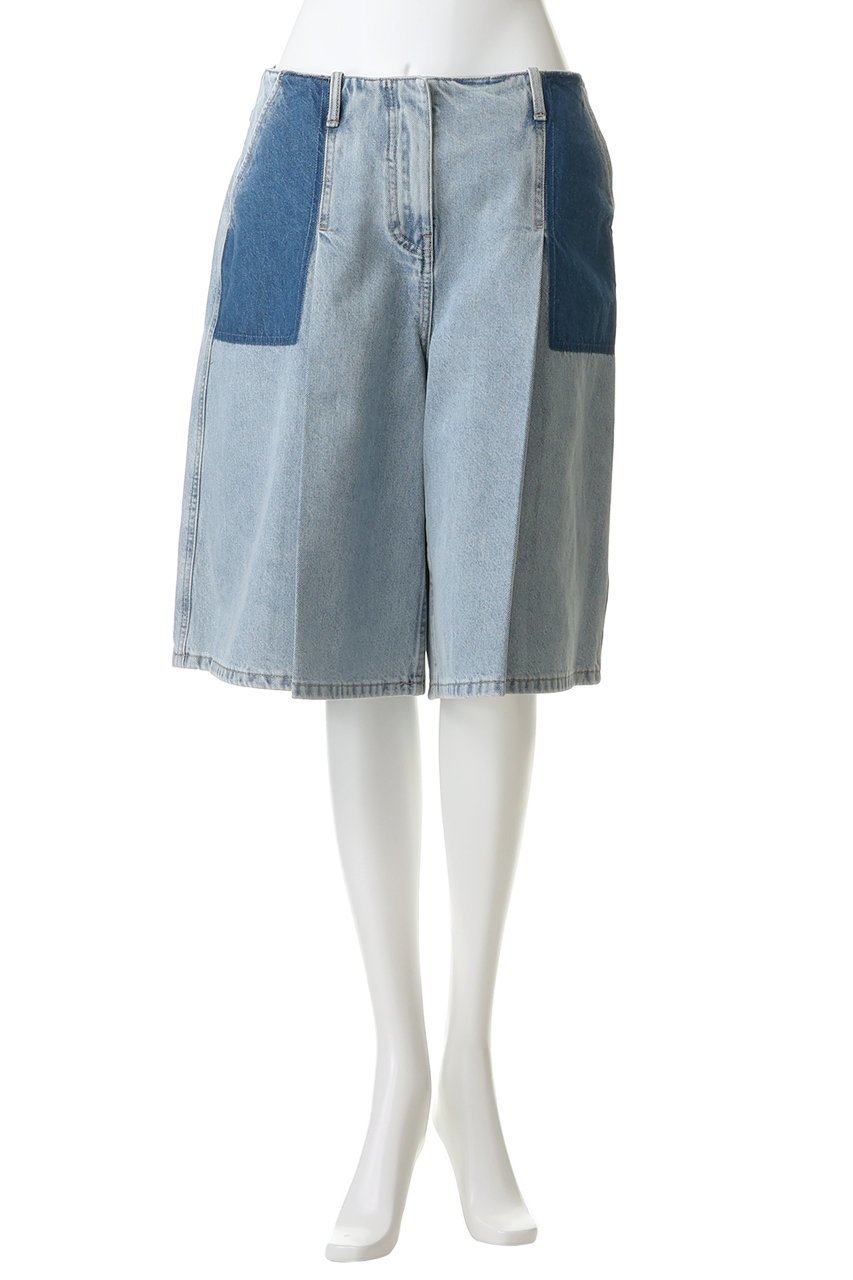 【スリーワン フィリップリム/3.1 Phillip Lim】のゴースト パッチ ライトウェイト デニム バミューダ ショーツ 人気、トレンドファッション・服の通販 founy(ファニー) 　ファッション　Fashion　レディースファッション　Fashion for Women　パンツ　Pants & Trousers　ショートパンツ・ハーフパンツ　High-Waisted & Relaxed Shorts　ウォッシュ　Washed Finish　クラシック　Classic, Timeless Style　ショーツ　Shorts, Short Pants　ショート　Short, Short Length　デニム　Denim, Jeans Material　パッチ　Patch, Appliqué　フレア　Flare, Flared　ポケット　Pocket, Pocket Detail　モダン　Modern, Contemporary　新作・新入荷　New Arrivals / New In　軽量　Lightweight, Ultra Light　other-2|ID: prp329100004888637 ipo3291000000036507614