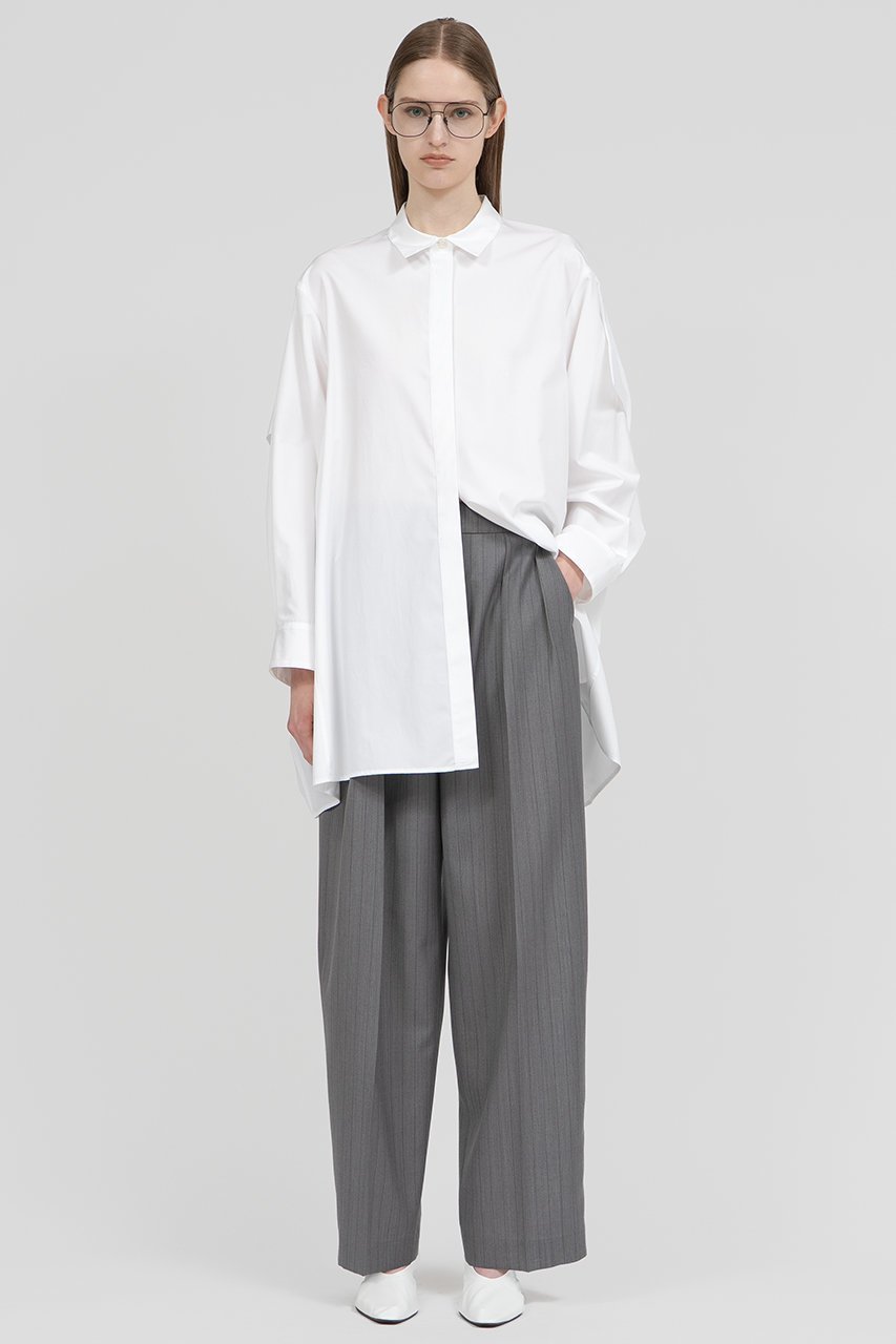 【イロット/IIROT】のcotton variation シャツ 人気、トレンドファッション・服の通販 founy(ファニー) 　ファッション　Fashion　レディースファッション　Fashion for Women　トップス・カットソー　Cut & Sew Tops　シャツ・ブラウス・オフィスカジュアル　Elegant Blouses & Button-Ups　ストライプ　Stripe, Striped Pattern　スリーブ　Sleeve, Long Sleeve / Short Sleeve　パターン　Pattern, Design Print　フォルム　Silhouette, Form　ロング　Long, Long-Length　新作・新入荷　New Arrivals / New In　other-5|ID: prp329100004888660 ipo3291000000036507791