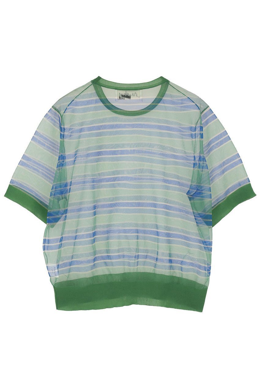 【マルティニーク/martinique】の【l heritage martinique】シアーボーダープルオーバー 人気、トレンドファッション・服の通販 founy(ファニー) ファッション Fashion レディースファッション Fashion for Women トップス・カットソー Cut & Sew Tops ニット Knit Tops & Sweaters カジュアルプルオーバー・ニットトップス Pullovers & Knit Tops / Casual Pullovers おすすめ Recommended / Our Picks インナー Innerwear シアー Sheer, See-Through ストライプ Stripe, Striped Pattern チェック Check, Plaid, Tartan パターン Pattern, Design Print ベーシック Basic, Essential ボーダー Border, Stripe エレガント 上品 Elegant 半袖 Short Sleeve, Half Sleeve 新作・新入荷 New Arrivals / New In other-2|ID: prp329100004888671 ipo3291000000036521993