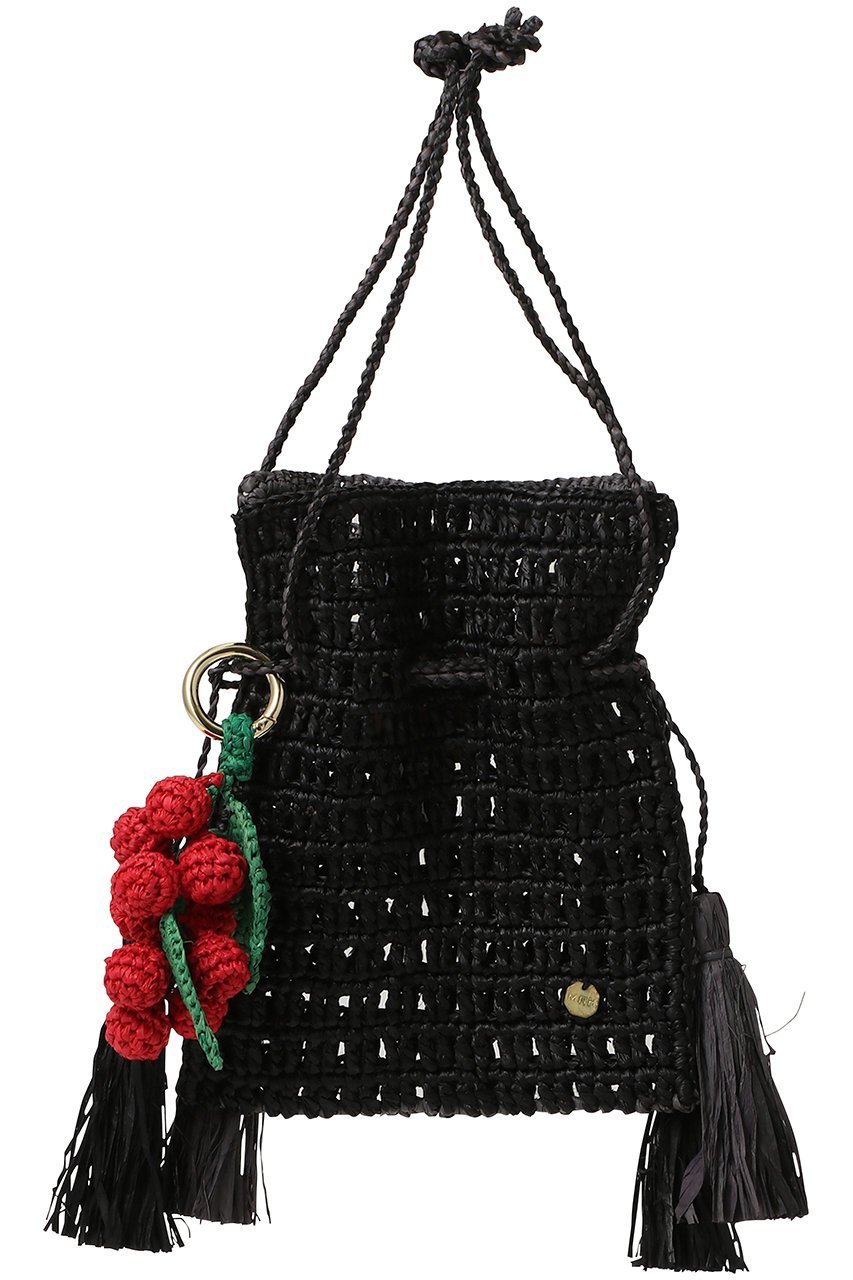 【プレインピープル/PLAIN PEOPLE】の【MAISON N.H PARIS】CHARME ミニバッグ インテリア・キッズ・メンズ・レディースファッション・服の通販 founy(ファニー) 　ファッション　Fashion　レディースファッション　Fashion for Women　バッグ　Bags　タッセル　Tassel, Fringe　チャーム　Charm, Pendant　メッシュ　Mesh, Net Fabric　ラフィア　Raffia, Natural Straw　巾着　Drawstring Bag, Kinchaku　新作・新入荷　New Arrivals / New In　ブラック|ID: prp329100004888719 ipo3291000000036510243