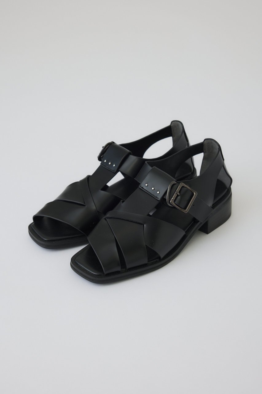 【リムアーク/RIM.ARK】のLeather cage sandal/サンダル インテリア・キッズ・メンズ・レディースファッション・服の通販 founy(ファニー) 　ファッション　Fashion　レディースファッション　Fashion for Women　サンダル　Sandals, Summer Shoes　スラックス　Slacks, Dress Pants　マキシ　Maxi, Full Length　モダン　Modern, Contemporary　新作・新入荷　New Arrivals / New In　ブラック|ID: prp329100004888725 ipo3291000000036510292