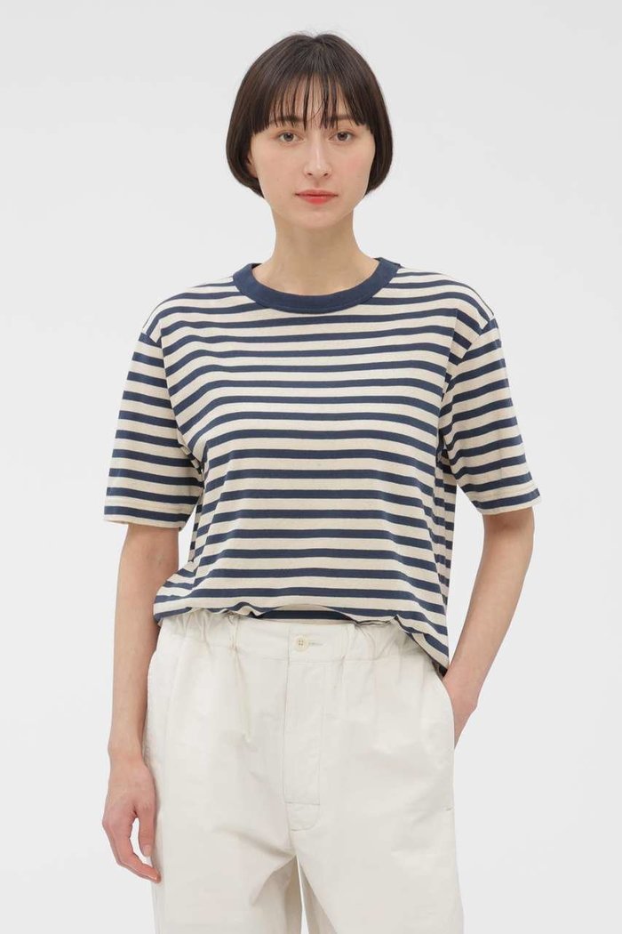 【マーガレットハウエル/MARGARET HOWELL】のCOTTON LINEN STRIPE JERSEY TOP インテリア・キッズ・メンズ・レディースファッション・服の通販 founy(ファニー) https://founy.com/ ファッション Fashion レディースファッション Fashion for Women トップス・カットソー Cut & Sew Tops シャツ・ブラウス・オフィスカジュアル Elegant Blouses & Button-Ups ロングTシャツ・Tシャツ Longline T-Shirts & Tees カットソー・ベーシックTシャツ Cut-and-Sewn Tops / Stretch Tees & Basics ショート Short, Short Length ストライプ Stripe, Striped Pattern スリーブ Sleeve, Long Sleeve / Short Sleeve バランス Balance, Style Balance リネン Linen, Linen Fabric ワイド Wide, Wide Fit 夏 Summer 新作・新入荷 New Arrivals / New In |ID: prp329100004888757 ipo3291000000036510536