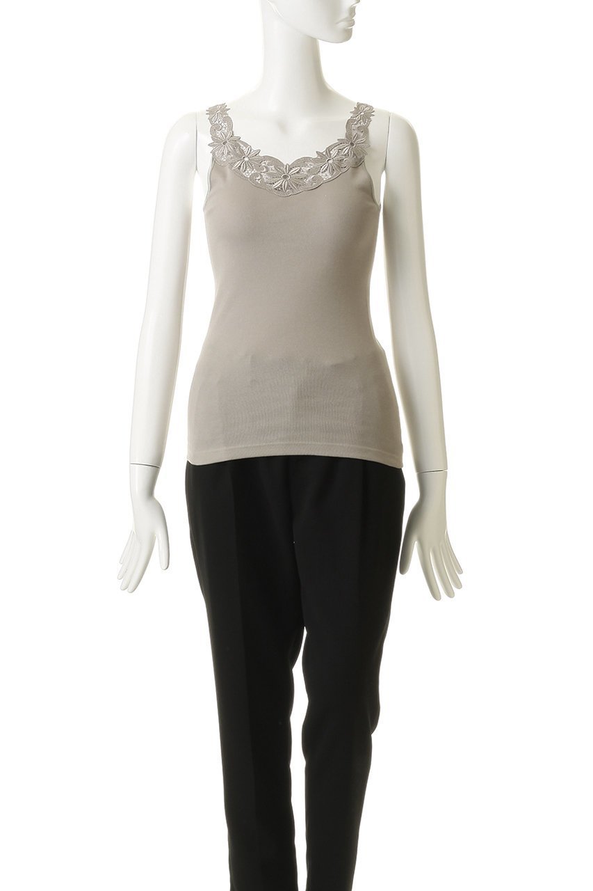 【ティアラ/Tiara】の【Ott-tricot】レースタンクトップ 人気、トレンドファッション・服の通販 founy(ファニー) 　ファッション　Fashion　レディースファッション　Fashion for Women　トップス・カットソー　Cut & Sew Tops　キャミソール&ノースリーブ　Camisoles & Sleeveless Tops　シャツ・ブラウス・オフィスカジュアル　Elegant Blouses & Button-Ups　ロングTシャツ・Tシャツ　Longline T-Shirts & Tees　カットソー・ベーシックTシャツ　Cut-and-Sewn Tops / Stretch Tees & Basics　おすすめ　Recommended / Our Picks　キャミソール　Camisole, Spaghetti Strap Top　タンク　Tank Top, Sleeveless Top　フィット　Fit, Slim Fit　フラワー　Flower, Floral　レース　Lace, Lace Fabric　新作・新入荷　New Arrivals / New In　other-2|ID: prp329100004888762 ipo3291000000036510573