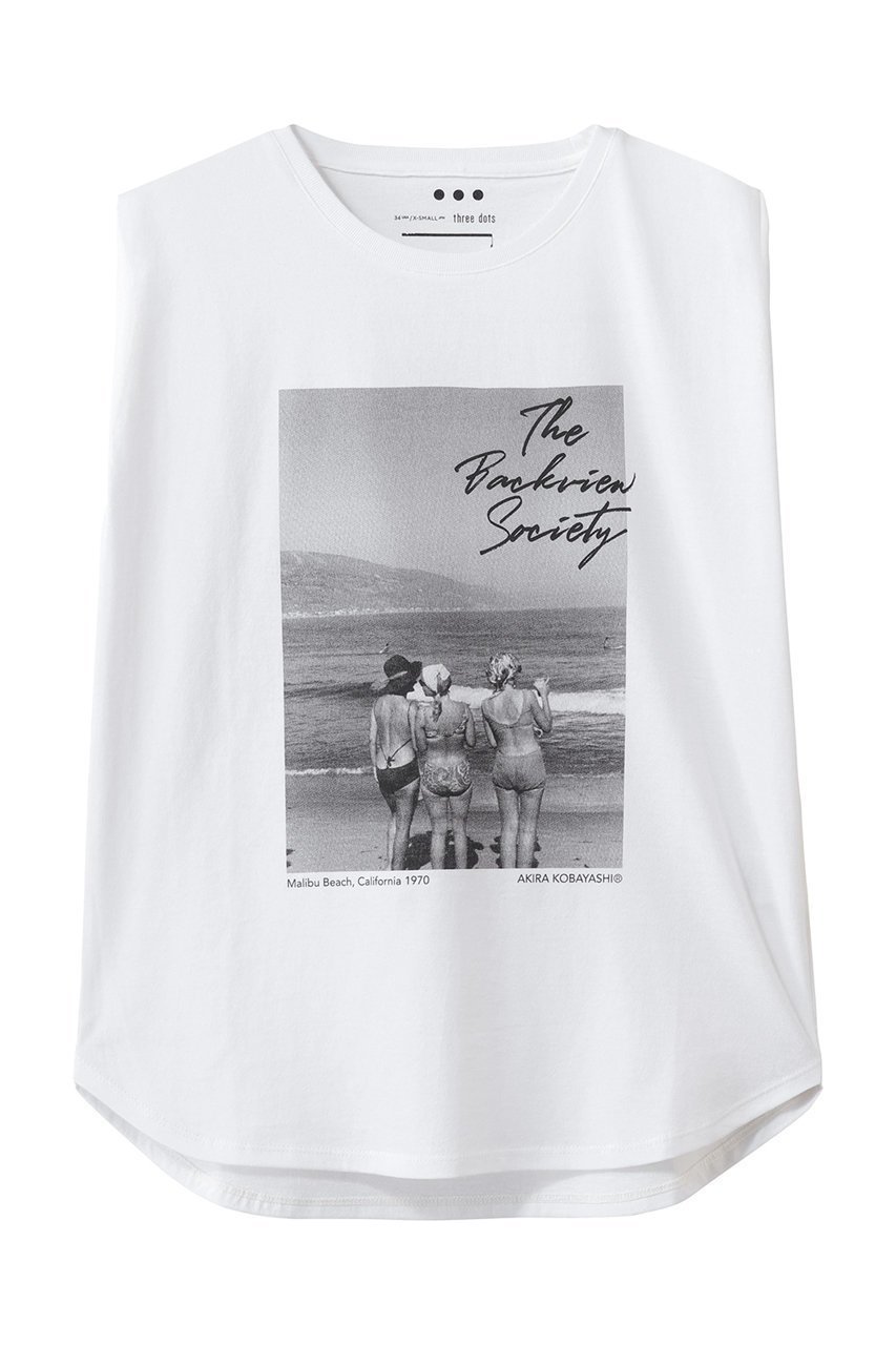 【スリー ドッツ/three dots】のグラフィックT タンクトップ インテリア・キッズ・メンズ・レディースファッション・服の通販 founy(ファニー) ファッション Fashion レディースファッション Fashion for Women トップス・カットソー Cut & Sew Tops キャミソール&ノースリーブ Camisoles & Sleeveless Tops シャツ・ブラウス・オフィスカジュアル Elegant Blouses & Button-Ups ロングTシャツ・Tシャツ Longline T-Shirts & Tees カットソー・ベーシックTシャツ Cut-and-Sewn Tops / Stretch Tees & Basics キャミソール Camisole, Spaghetti Strap Top グラフィック Graphic, Graphic Design スリット Slit, Slit Detail タンク Tank Top, Sleeveless Top デニム Denim, Jeans Material ビンテージ Vintage, Retro Style フロント Front, Front Design プリント Print, Printed Pattern モノトーン Monotone, Black and White 新作・新入荷 New Arrivals / New In BACK VIEW|ID: prp329100004888764 ipo3291000000036510585