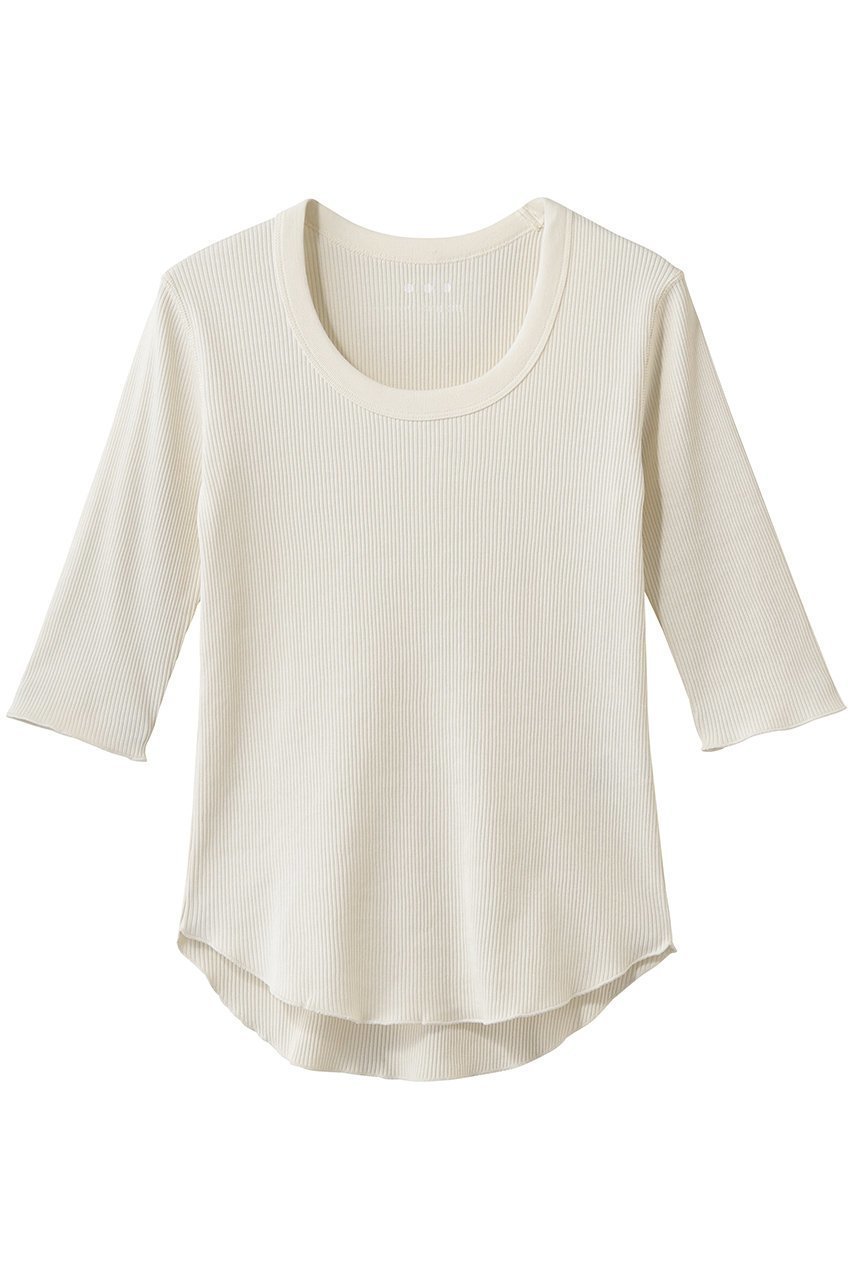 【スリー ドッツ/three dots】のシャイニー リブジェシカ インテリア・キッズ・メンズ・レディースファッション・服の通販 founy(ファニー) 　ファッション　Fashion　レディースファッション　Fashion for Women　トップス・カットソー　Cut & Sew Tops　シャツ・ブラウス・オフィスカジュアル　Elegant Blouses & Button-Ups　ロングTシャツ・Tシャツ　Longline T-Shirts & Tees　カットソー・ベーシックTシャツ　Cut-and-Sewn Tops / Stretch Tees & Basics　おすすめ　Recommended / Our Picks　インナー　Innerwear　シアー　Sheer, See-Through　シャイニー　Shiny, Glossy Finish　シンプル　Simple, Minimal　スリーブ　Sleeve, Long Sleeve / Short Sleeve　ロング　Long, Long-Length　新作・新入荷　New Arrivals / New In　アイボリー|ID: prp329100004888766 ipo3291000000036510595