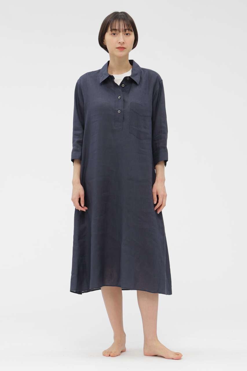【マーガレットハウエル/MARGARET HOWELL】のSOFT LINEN DRESS インテリア・キッズ・メンズ・レディースファッション・服の通販 founy(ファウニー) 　ファッション　Fashion　レディースファッション　Fashion for Women　ワンピース　Dresses　フォーマル・パーティードレス・結婚式用ドレス　Elegant & Casual Dresses　チュニック　Tunic Tops & Dresses　なめらか　Smooth, Silky Texture　チュニック　Tunic, Long Top　ドレス　Dress, One-Piece　リネン　Linen, Linen Fabric　リラックス　Relax, Relaxed Fit　ロング　Long, Long-Length　夏　Summer　グレー|ID: prp329100004888781 ipo3291000000036879347