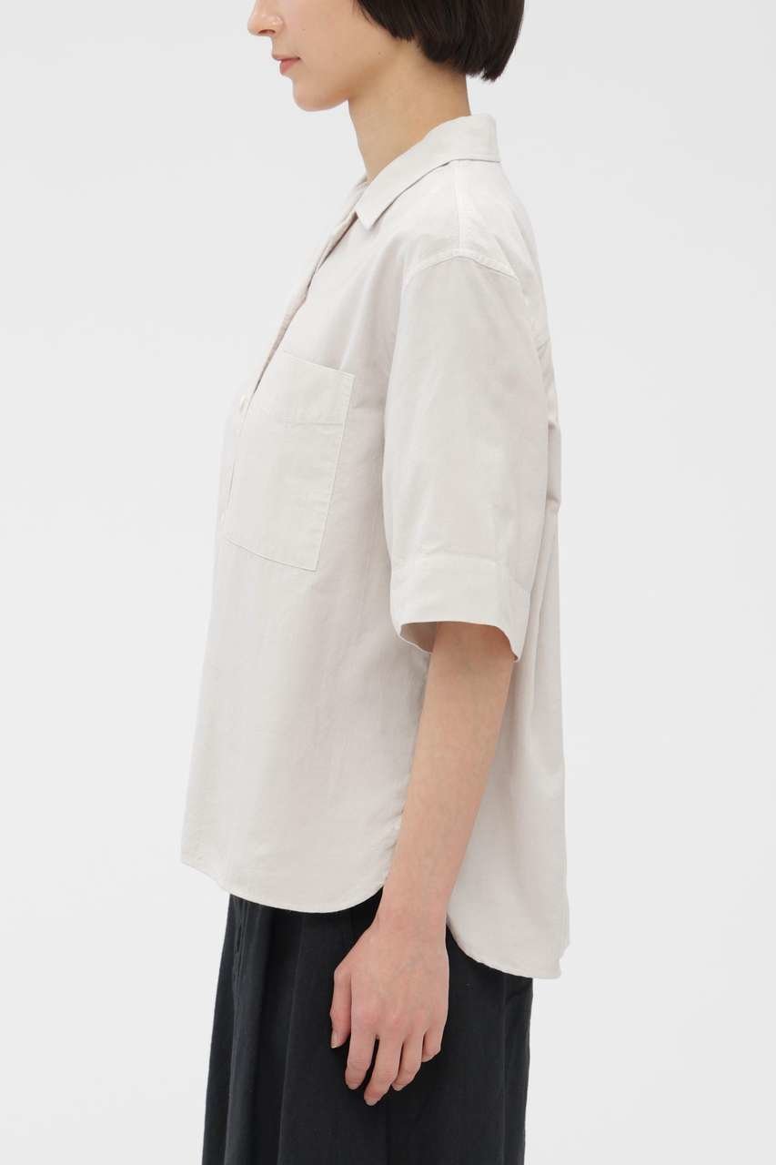 【マーガレットハウエル/MARGARET HOWELL】のGARMENT DYED FINE COTTON OXFORD SHIRT 人気、トレンドファッション・服の通販 founy(ファニー) 　ファッション　Fashion　レディースファッション　Fashion for Women　トップス・カットソー　Cut & Sew Tops　シャツ・ブラウス・オフィスカジュアル　Elegant Blouses & Button-Ups　オックス　Oxford Fabric　ショート　Short, Short Length　スリーブ　Sleeve, Long Sleeve / Short Sleeve　プリーツ　Pleats, Pleated　ボックス　Boxy, Box Shape　ポケット　Pocket, Pocket Detail　ラウンド　Round, Round Neck　ワッシャー　Washer, Crinkled Finish　新作・新入荷　New Arrivals / New In　other-3|ID: prp329100004888784 ipo3291000000036510730