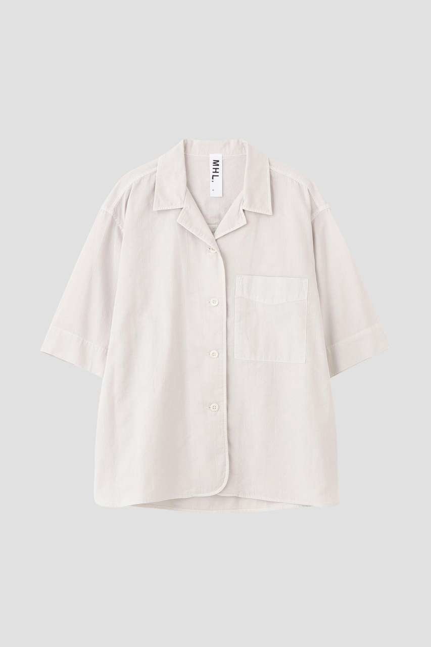【マーガレットハウエル/MARGARET HOWELL】のGARMENT DYED FINE COTTON OXFORD SHIRT 人気、トレンドファッション・服の通販 founy(ファニー) 　ファッション　Fashion　レディースファッション　Fashion for Women　トップス・カットソー　Cut & Sew Tops　シャツ・ブラウス・オフィスカジュアル　Elegant Blouses & Button-Ups　オックス　Oxford Fabric　ショート　Short, Short Length　スリーブ　Sleeve, Long Sleeve / Short Sleeve　プリーツ　Pleats, Pleated　ボックス　Boxy, Box Shape　ポケット　Pocket, Pocket Detail　ラウンド　Round, Round Neck　ワッシャー　Washer, Crinkled Finish　新作・新入荷　New Arrivals / New In　other-4|ID: prp329100004888784 ipo3291000000036510731