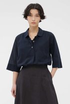 【マーガレットハウエル/MARGARET HOWELL】のHIGH TWISTED COTTON VOILE SHIRT 人気、トレンドファッション・服の通販 founy(ファニー) ファッション Fashion レディースファッション Fashion for Women トップス・カットソー Cut & Sew Tops シャツ・ブラウス・オフィスカジュアル Elegant Blouses & Button-Ups なめらか Smooth, Silky Texture ショート Short, Short Length スリーブ Sleeve, Long Sleeve / Short Sleeve パターン Pattern, Design Print ラウンド Round, Round Neck リラックス Relax, Relaxed Fit 新作・新入荷 New Arrivals / New In thumbnail ネイビー|ID: prp329100004888786 ipo3291000000036510753