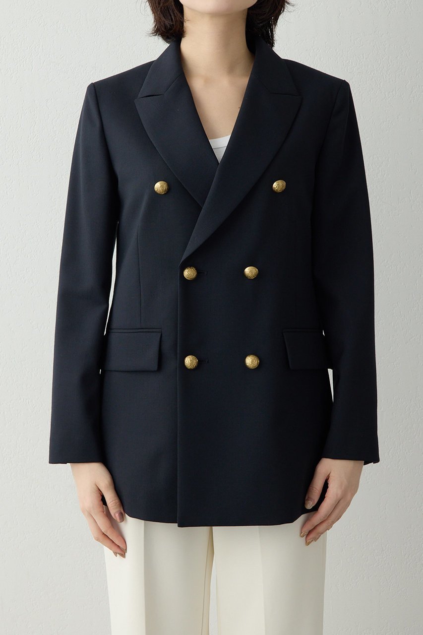 【ウィムガゼット/Whim Gazette】のダブルジャケット 人気、トレンドファッション・服の通販 founy(ファニー) 　ファッション　Fashion　レディースファッション　Fashion for Women　アウター　Coat / Outerwear Collection　レディースジャケット・軽アウター　Jackets　オックス　Oxford Fabric　クラシカル　Classical, Vintage-Inspired　クラシック　Classic, Timeless Style　ジャケット　Jacket, Outerwear　ストライプ　Stripe, Striped Pattern　ダブル　Double, Double-Breasted　モダン　Modern, Contemporary　定番　Standard, Basic Item　新作・新入荷　New Arrivals / New In　other-5|ID: prp329100004888787 ipo3291000000036510768