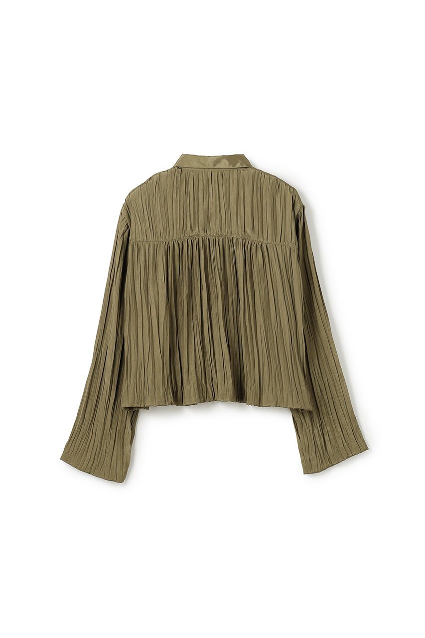 【アンクレイヴ/uncrave】のマシーンプリーツ シャツ 人気、トレンドファッション・服の通販 founy(ファニー) 　ファッション　Fashion　レディースファッション　Fashion for Women　トップス・カットソー　Cut & Sew Tops　シャツ・ブラウス・オフィスカジュアル　Elegant Blouses & Button-Ups　おすすめ　Recommended / Our Picks　サテン　Satin, Glossy Fabric　ショート　Short, Short Length　スリーブ　Sleeve, Long Sleeve / Short Sleeve　セットアップ　Set-Up, Coordinated Outfit　フラット　Flat, Flat Shoes　ブライト　Bright, Shiny　プリーツ　Pleats, Pleated　モダン　Modern, Contemporary　ランダム　Random, Irregular　新作・新入荷　New Arrivals / New In　other-2|ID: prp329100004888793 ipo3291000000036510812