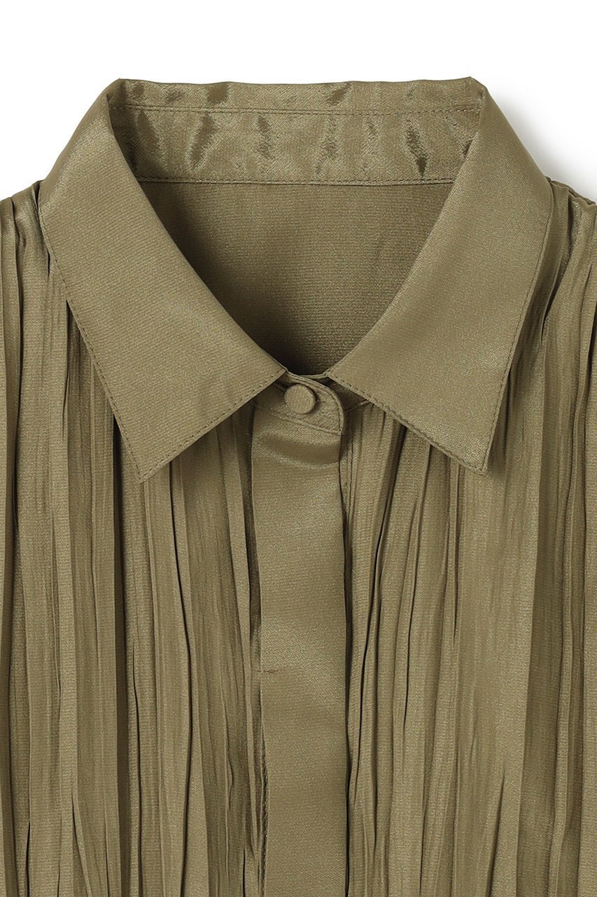 【アンクレイヴ/uncrave】のマシーンプリーツ シャツ 人気、トレンドファッション・服の通販 founy(ファニー) 　ファッション　Fashion　レディースファッション　Fashion for Women　トップス・カットソー　Cut & Sew Tops　シャツ・ブラウス・オフィスカジュアル　Elegant Blouses & Button-Ups　おすすめ　Recommended / Our Picks　サテン　Satin, Glossy Fabric　ショート　Short, Short Length　スリーブ　Sleeve, Long Sleeve / Short Sleeve　セットアップ　Set-Up, Coordinated Outfit　フラット　Flat, Flat Shoes　ブライト　Bright, Shiny　プリーツ　Pleats, Pleated　モダン　Modern, Contemporary　ランダム　Random, Irregular　新作・新入荷　New Arrivals / New In　other-3|ID: prp329100004888793 ipo3291000000036510813