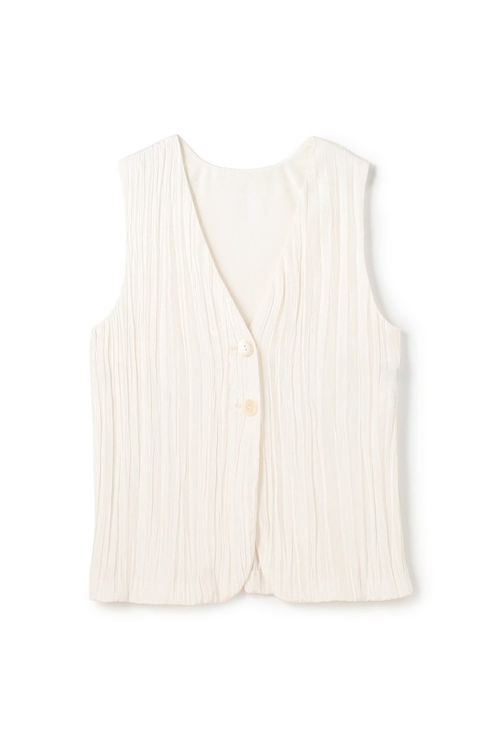 【アンクレイヴ/uncrave】のマシーンプリーツ ジレ インテリア・キッズ・メンズ・レディースファッション・服の通販 founy(ファニー) https://founy.com/ ファッション Fashion レディースファッション Fashion for Women アウター Coat / Outerwear Collection トップス・カットソー Cut & Sew Tops キャミソール&ノースリーブ Camisoles & Sleeveless Tops シャツ・ブラウス・オフィスカジュアル Elegant Blouses & Button-Ups ベスト&ジレ / 重ね着スタイル Vests & Gilets おすすめ Recommended / Our Picks クール Cool, Chic サテン Satin, Glossy Fabric ストレート Straight, Straight Cut セットアップ Set-Up, Coordinated Outfit ノースリーブ Sleeveless, No-Sleeve ブライト Bright, Shiny プリーツ Pleats, Pleated モダン Modern, Contemporary ランダム Random, Irregular 新作・新入荷 New Arrivals / New In |ID: prp329100004888794 ipo3291000000036510818