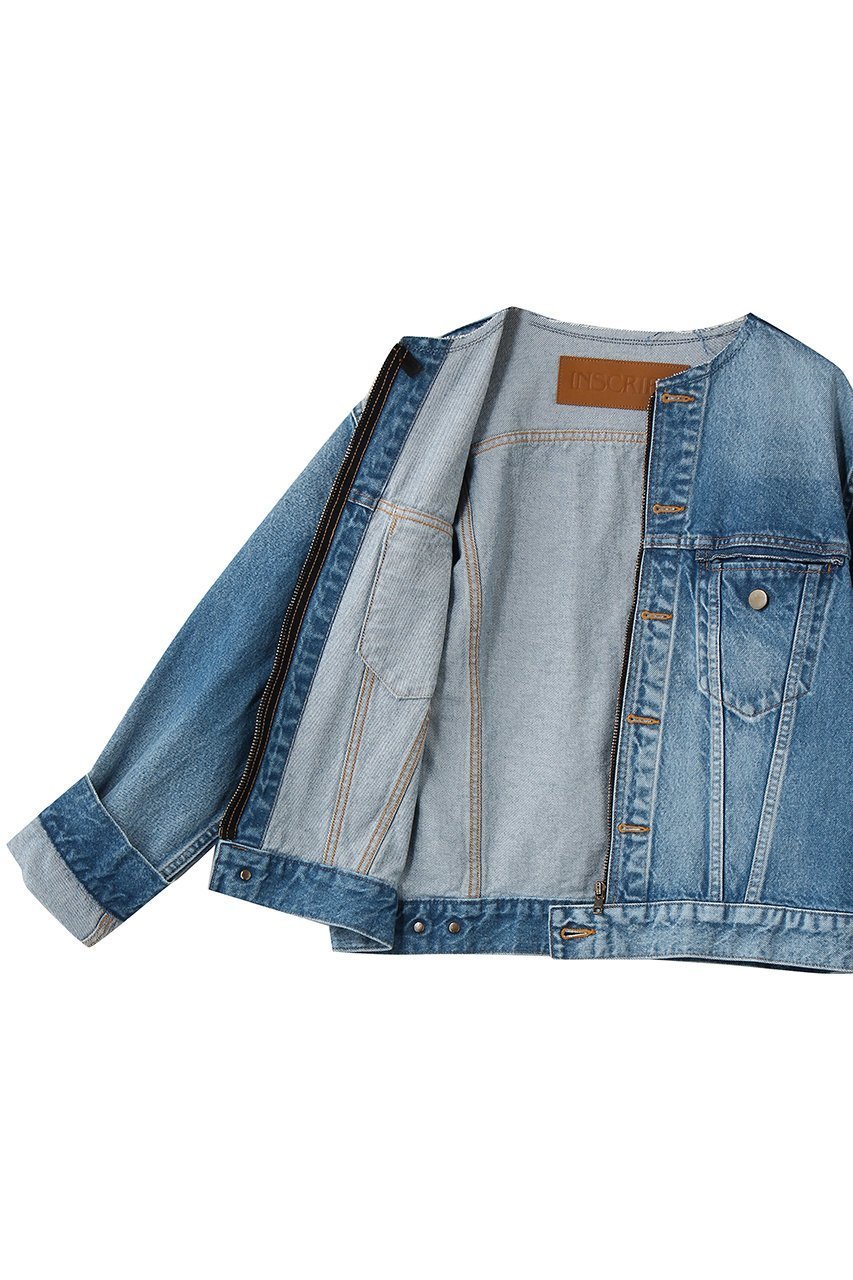 【アンスクリア/INSCRIRE】のUsed デニム ジップ ジャケット 人気、トレンドファッション・服の通販 founy(ファニー) 　ファッション　Fashion　レディースファッション　Fashion for Women　アウター　Coat / Outerwear Collection　レディースジャケット・軽アウター　Jackets　ブルゾンジャケット・スポーティアウター　Blouson Jackets　クロップド　Cropped, Short Length　ジップ　Zip, Zipper　ジャケット　Jacket, Outerwear　ダメージ　Distressed, Destroyed　デニム　Denim, Jeans Material　ブルゾン　Blouson, Bomber Jacket　モダン　Modern, Contemporary　ユーズド　Used, Vintage-Look　エレガント 上品　Elegant　新作・新入荷　New Arrivals / New In　other-6|ID: prp329100004888795 ipo3291000000036510832