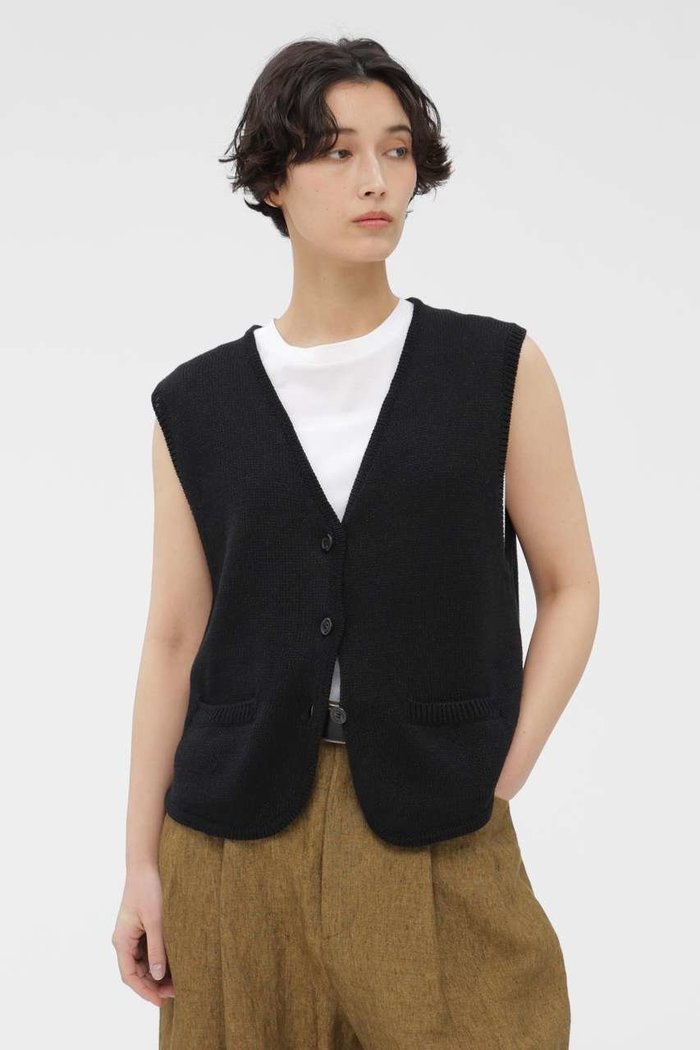【マーガレットハウエル/MARGARET HOWELL】のPAPER COTTON KNITWEAR インテリア・キッズ・メンズ・レディースファッション・服の通販 founy(ファニー) https://founy.com/ ファッション Fashion レディースファッション Fashion for Women アウター Coat / Outerwear Collection レディースジャケット・軽アウター Jackets シンプル Simple, Minimal ジャケット Jacket, Outerwear タンク Tank Top, Sleeveless Top テーラード Tailored, Tailored Fit ベスト Vest, Waistcoat 新作・新入荷 New Arrivals / New In |ID: prp329100004888803 ipo3291000000036510890