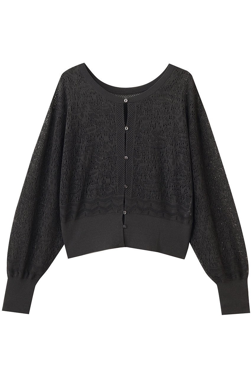 【スリー ドッツ/three dots】のパナマレース 2WAYカーディガン インテリア・キッズ・メンズ・レディースファッション・服の通販 founy(ファニー) 　ファッション　Fashion　レディースファッション　Fashion for Women　トップス・カットソー　Cut & Sew Tops　ニット　Knit Tops & Sweaters　カーディガン・羽織り　Layered Style Cardigans　おすすめ　Recommended / Our Picks　カーディガン　Cardigan, Knitwear　キャミソール　Camisole, Spaghetti Strap Top　ドレス　Dress, One-Piece　ノースリーブ　Sleeveless, No-Sleeve　フェミニン　Feminine, Girly　レース　Lace, Lace Fabric　新作・新入荷　New Arrivals / New In　羽織　Haori, Light Jacket　ブラック|ID: prp329100004888804 ipo3291000000036510898