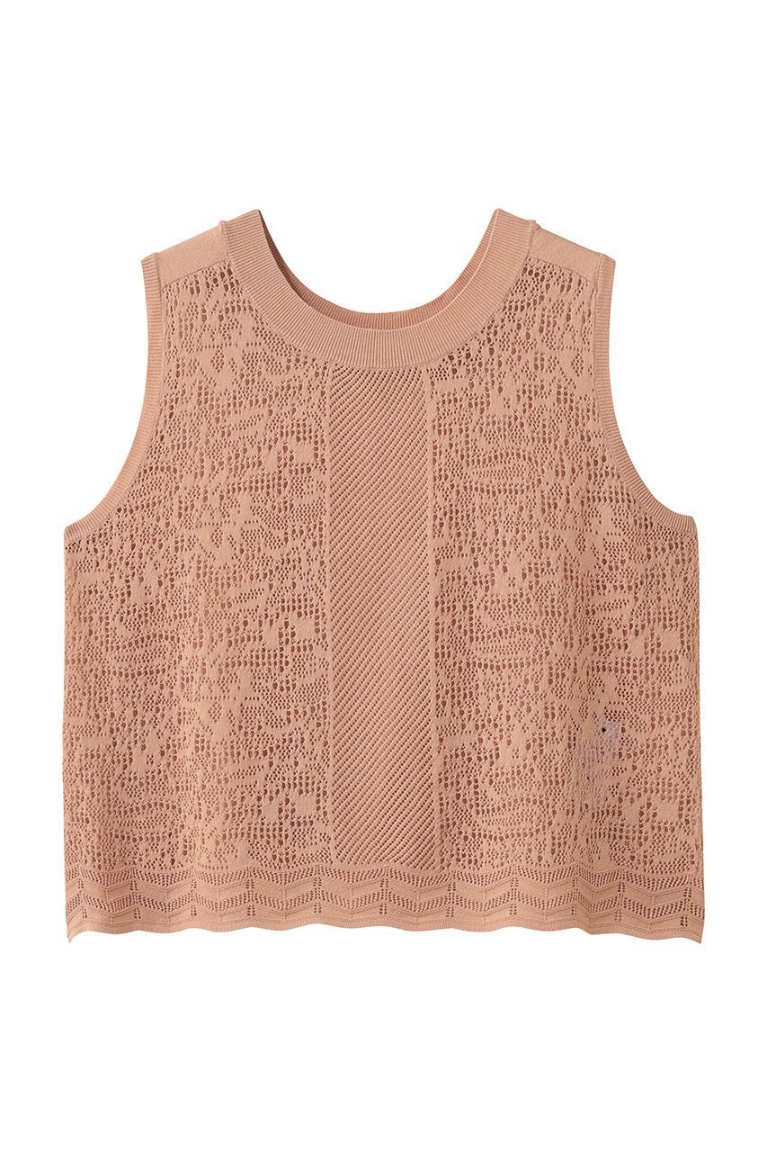 【スリー ドッツ/three dots】のパナマレース 2WAYタンクトップ インテリア・キッズ・メンズ・レディースファッション・服の通販 founy(ファニー) 　ファッション　Fashion　レディースファッション　Fashion for Women　トップス・カットソー　Cut & Sew Tops　ニット　Knit Tops & Sweaters　カジュアルプルオーバー・ニットトップス　Pullovers & Knit Tops / Casual Pullovers　タンク　Tank Top, Sleeveless Top　デニム　Denim, Jeans Material　フェミニン　Feminine, Girly　フレア　Flare, Flared　ベーシック　Basic, Essential　レース　Lace, Lace Fabric　新作・新入荷　New Arrivals / New In　ピンク|ID: prp329100004888805 ipo3291000000036510910