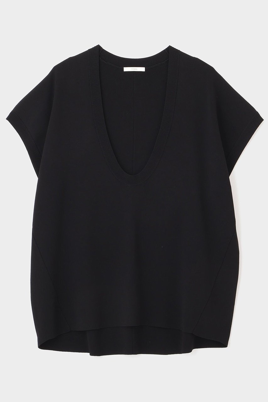【ル フィル/LE PHIL】のUネックニットジレ インテリア・キッズ・メンズ・レディースファッション・服の通販 founy(ファニー) 　ファッション　Fashion　レディースファッション　Fashion for Women　トップス・カットソー　Cut & Sew Tops　ニット　Knit Tops & Sweaters　ベスト&ジレ / 重ね着スタイル　Vests & Gilets　カジュアルプルオーバー・ニットトップス　Pullovers & Knit Tops / Casual Pullovers　インナー　Innerwear　シンプル　Simple, Minimal　スタンダード　Standard, Basic　ドレープ　Drape, Draping Fabric　新作・新入荷　New Arrivals / New In　ブラック|ID: prp329100004888806 ipo3291000000036510918